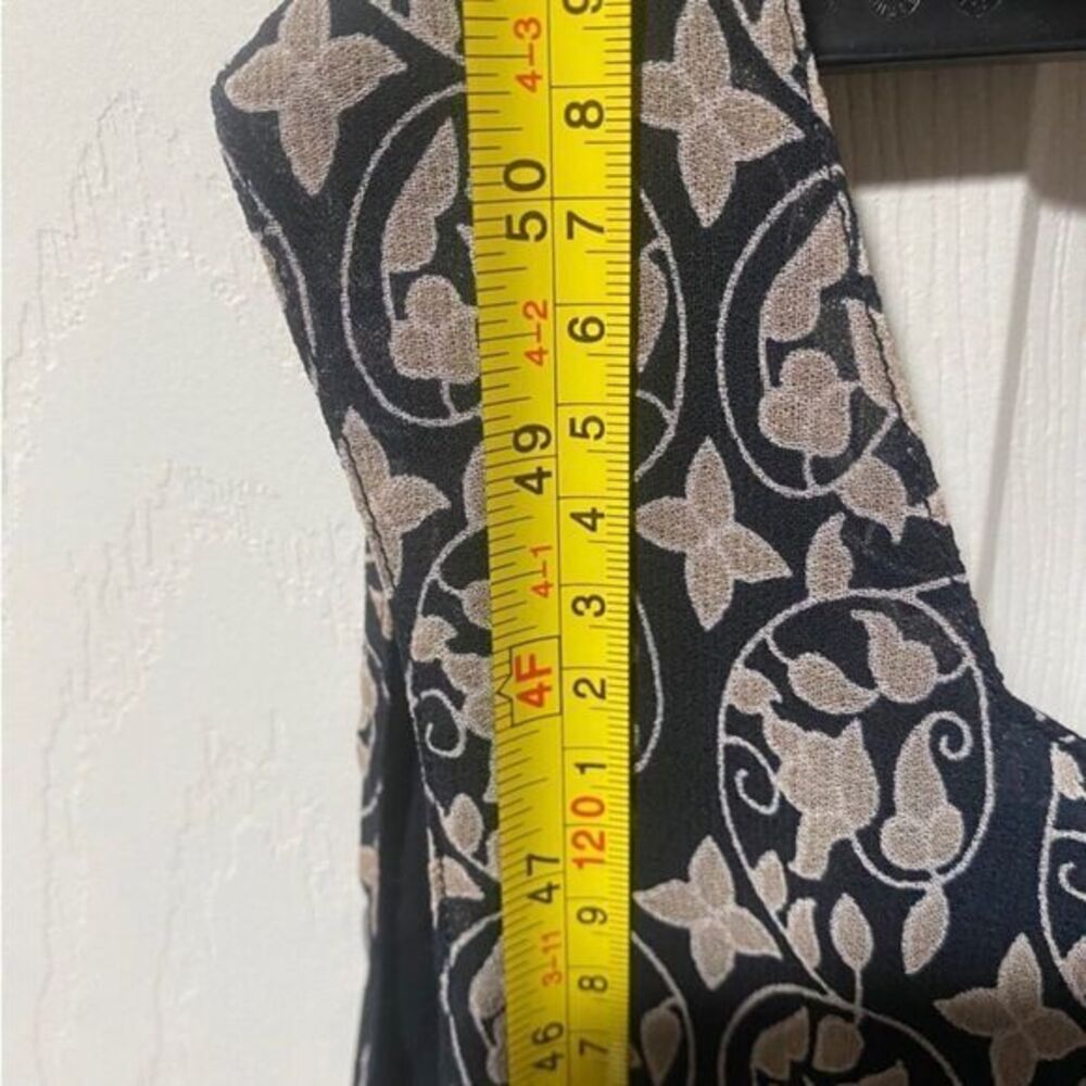 Women’s black and tan long sleeveless dress size small - Picture 3 of 6